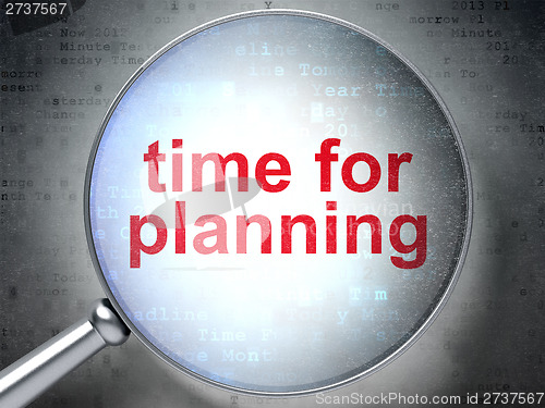 Image of Time concept: Time for Planning with optical glass