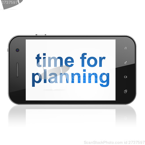 Image of Timeline concept: Time for Planning on smartphone
