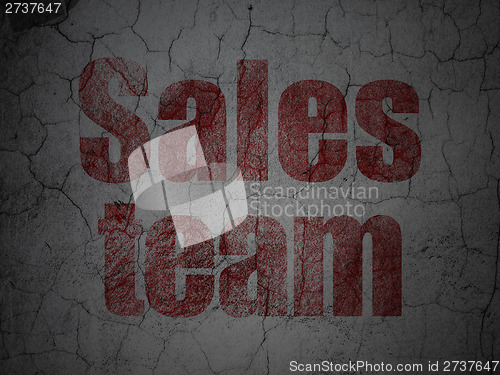 Image of Marketing concept: Sales Team on grunge wall background