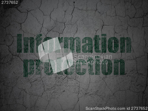 Image of Privacy concept: Information Protection on wall background