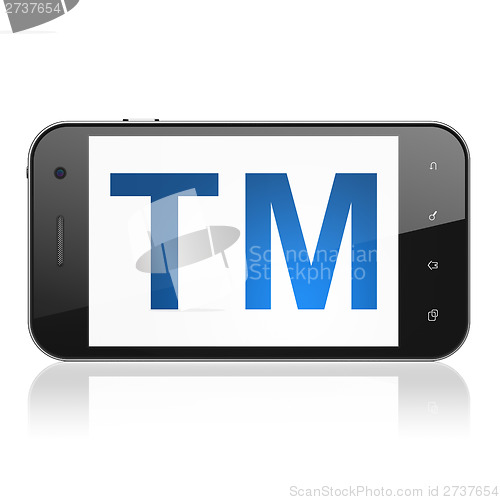 Image of Law concept: Trademark on smartphone