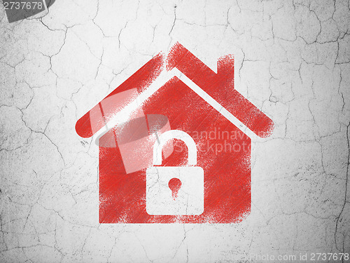 Image of Business concept: Home on wall background