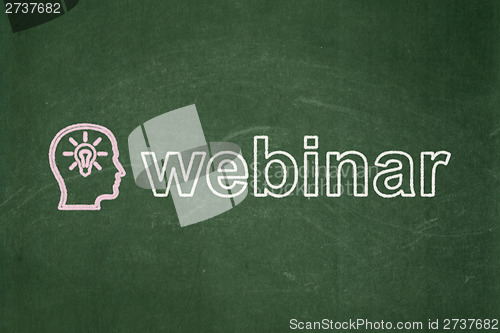 Image of Education concept: Head With Lightbulb and Webinar