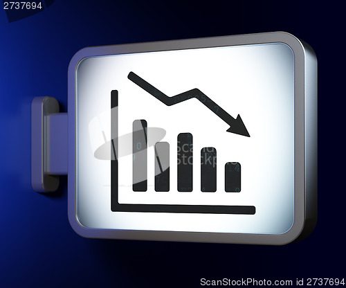 Image of Business concept: Decline Graph on billboard background