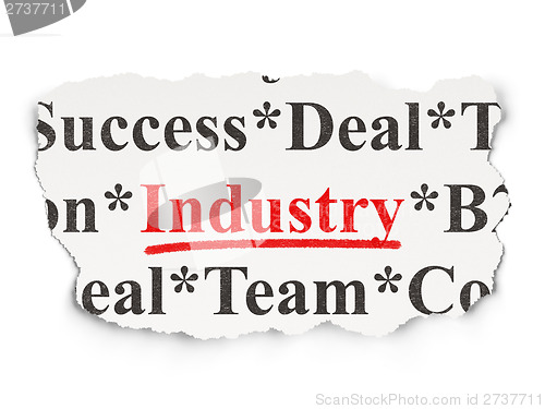 Image of Finance concept: Industry on Paper background