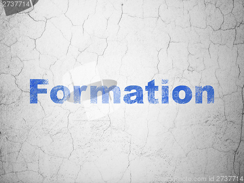 Image of Education concept: Formation on wall background