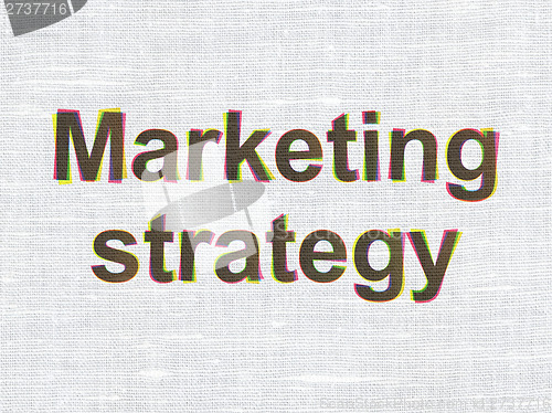 Image of Marketing Strategy on texture background
