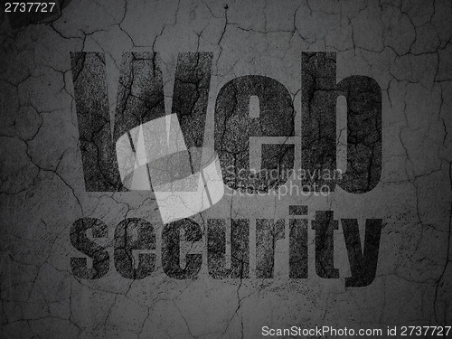 Image of Web Security on grunge wall background