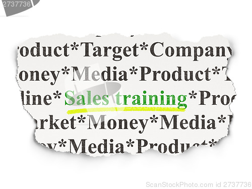 Image of Marketing concept: Sales Training on Paper background