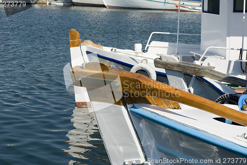 Image of fishing boats greek islands