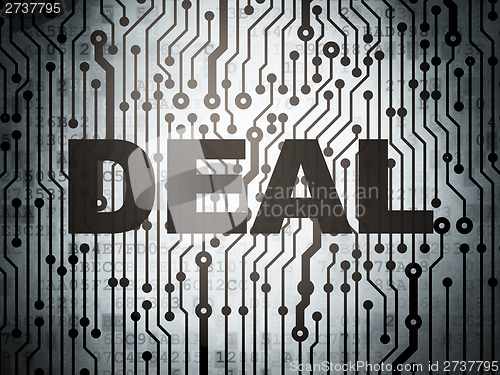 Image of Finance concept: circuit board with Deal