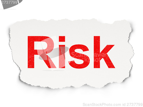 Image of Business concept: Risk on Paper background