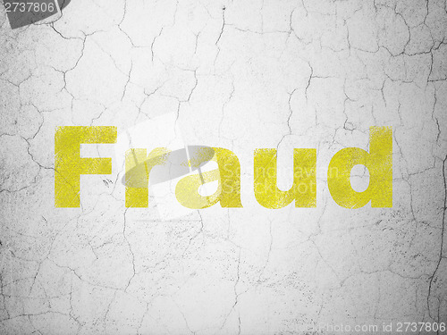 Image of Privacy concept: Fraud on wall background