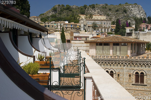 Image of taormina sicily italy architecture and view
