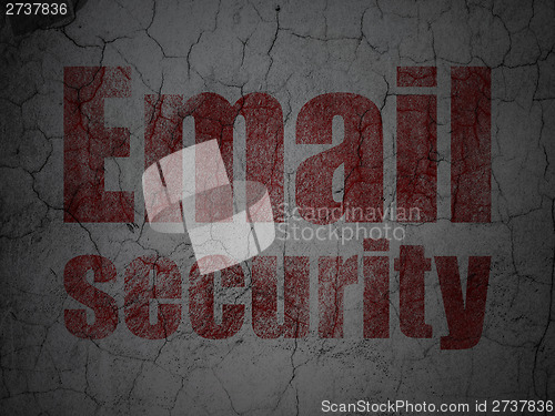 Image of Privacy concept: Email Security on grunge wall background