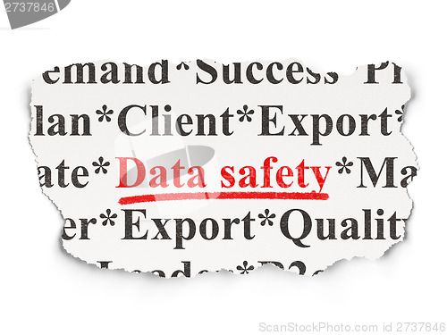 Image of Information concept: Data Safety on Paper background