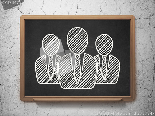 Image of Law concept: Business People on chalkboard background