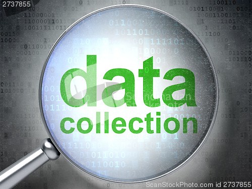 Image of Information concept: Data Collection with optical glass