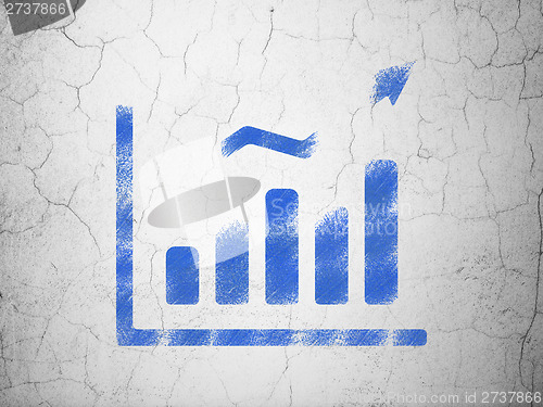 Image of News concept: Growth Graph on wall background