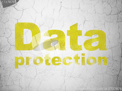 Image of Protection concept: Data Protection on wall background