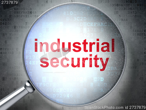 Image of Safety concept: Industrial Security with optical glass
