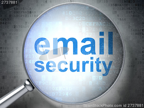 Image of Privacy concept: Email Security with optical glass