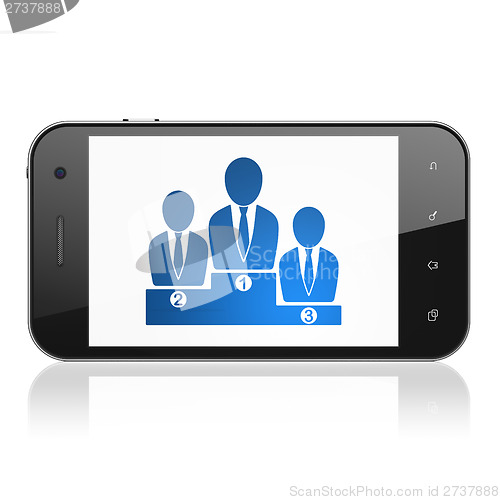 Image of Marketing concept: Business Team on smartphone