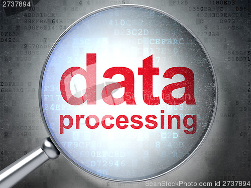Image of Data Processing with optical glass
