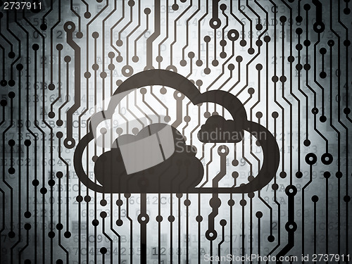 Image of Cloud technology concept: circuit board with Cloud