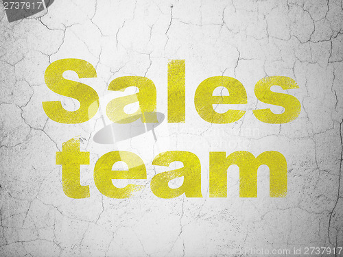 Image of Marketing concept: Sales Team on wall background