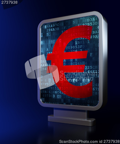 Image of Currency concept: Euro on billboard background