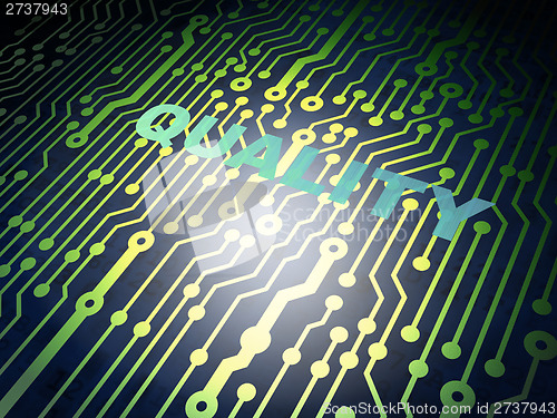 Image of Marketing concept: circuit board with Quality
