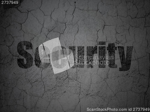 Image of Security on grunge wall background