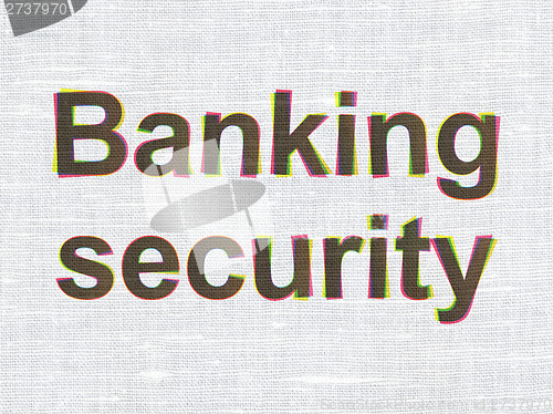 Image of Protection concept: Banking Security on fabric background