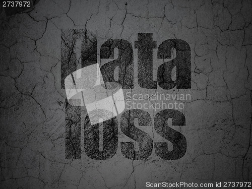 Image of Information concept: Data Loss on grunge wall background