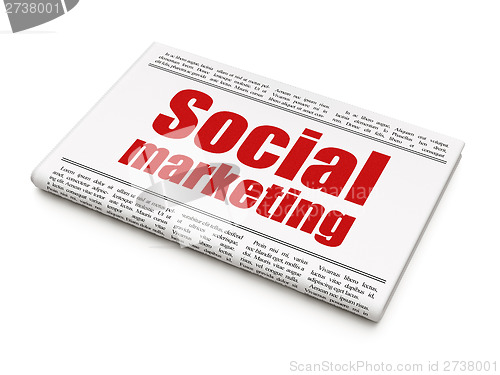 Image of newspaper headline Social Marketing