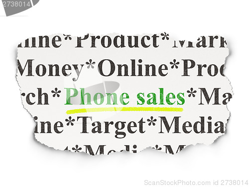 Image of Marketing concept: Phone Sales on Paper background