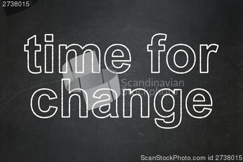 Image of Time for Change on chalkboard background