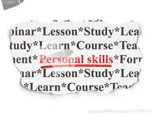 Image of Education concept: Personal Skills on Paper background