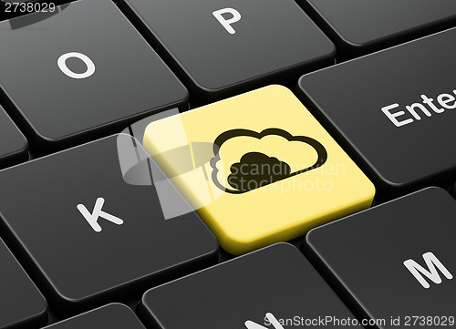 Image of Cloud on computer keyboard background