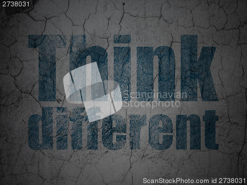 Image of Education concept: Think Different on grunge wall background
