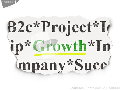 Image of Business concept: Growth on Paper background