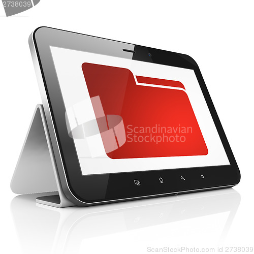 Image of Finance concept: Folder on tablet pc computer
