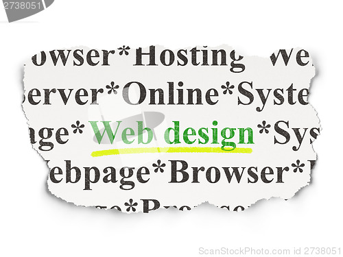 Image of Web Design on Paper background