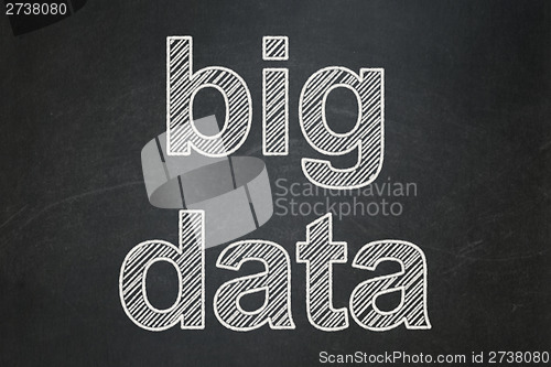 Image of Information concept: Big Data on chalkboard background