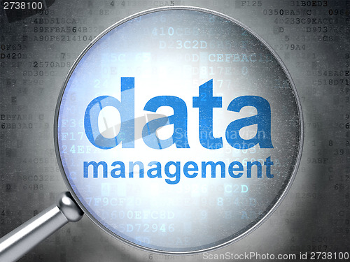 Image of Information concept: Data Management with optical glass