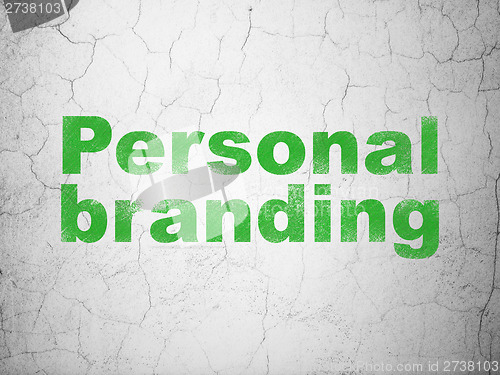 Image of Marketing concept: Personal Branding on wall background