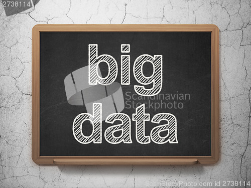 Image of Information concept: Big Data on chalkboard background