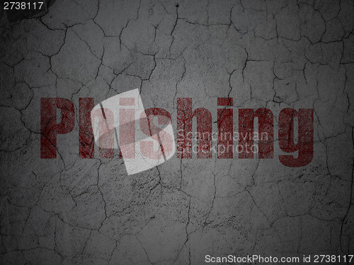 Image of Privacy concept: Phishing on grunge wall background