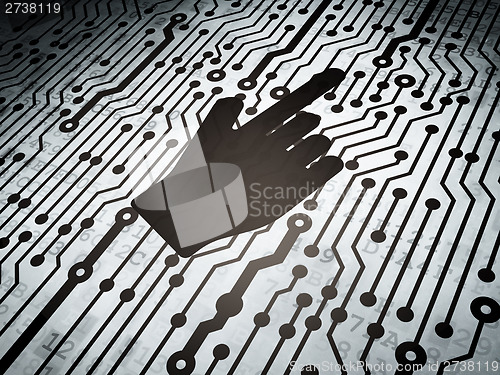 Image of Marketing concept: circuit board with Mouse Cursor